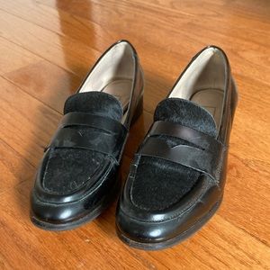 Clarks leather loafers, size 8